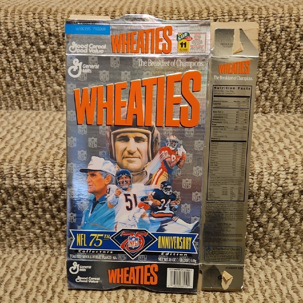 Wheaties NFL 75th Anniversary Cereal Box